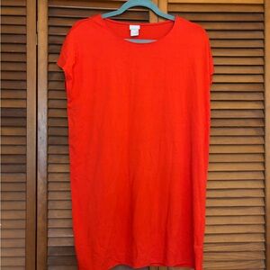 Chico's Bold Red T-Shirt Dress